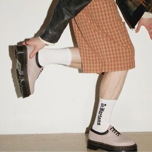 Dr Martens 8053 Quad PISA Leather Platform Casual Shoes Peach Beige‎ US 9 NWOT